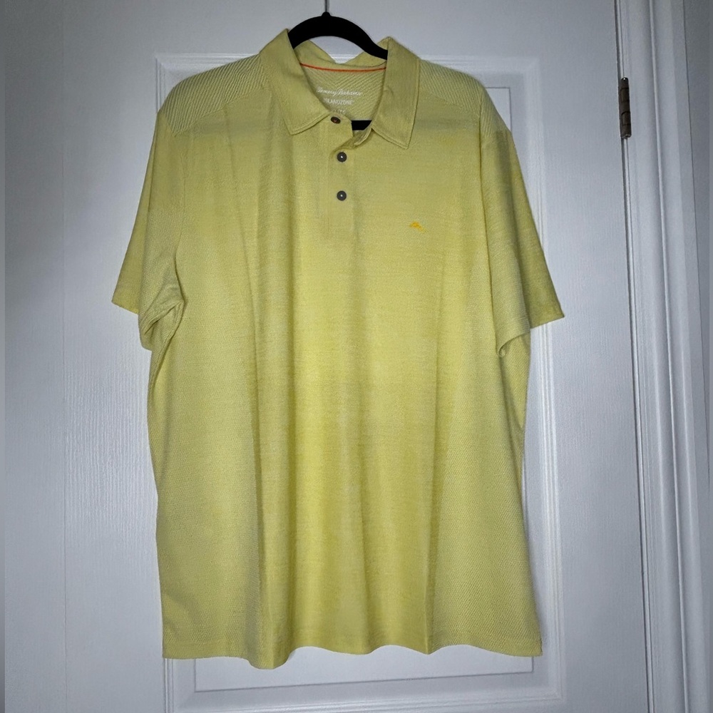 Tommy Bahama IslandZone Polo Shirt - XL - Yellow Marlin Logo men’s like new